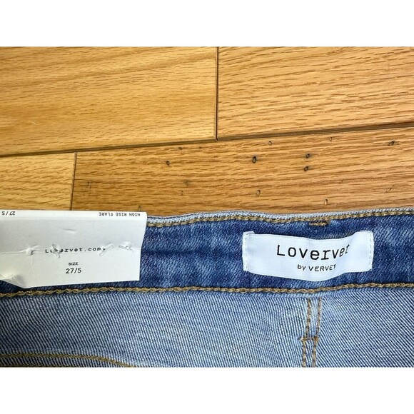 Lovervet High Rise Flare Jeans Size 27/5. Tummy Control Jeans. Vervet Medium - Picture 4 of 13
